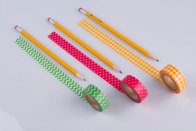 Etapas de lápis da fita de DIY Washi