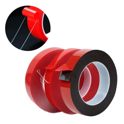 Banda de espuma acrílica com revestimento vermelho Solução de ligação segura e duradoura