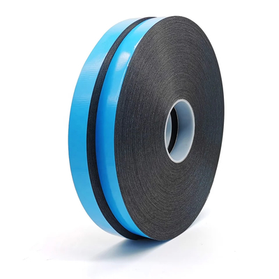 1 mm fita de espuma de PE absorvente de choque preto / branco com papel de revestimento de vedação e bordas de bandeira de ligação