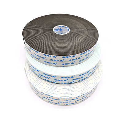 Tela de fixação de espuma de dois lados, revestida de preto, adesivo acrílico, PE, Tela de espuma de dois lados