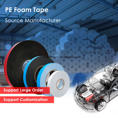 Faixa de espuma de PE de dupla face personalizada para vedação de portas e janelas isolamento almofada preenchimento de lacuna