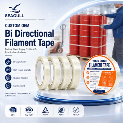 Fita Transversal de Filamento Reforçada com Fibra de Vidro para Reforço de Caixas de Papelão