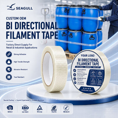 Fita de Filamento de Alta Resistência Fita de Embalagem Reforçada para Agrupamento e Envio Pesado