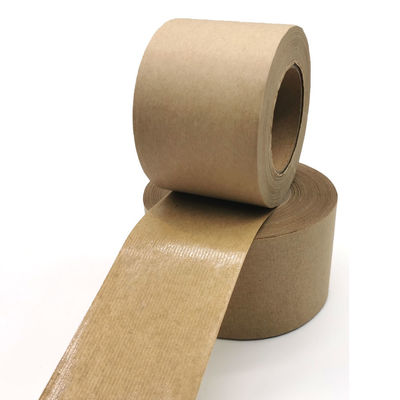 A água biodegradável ativou a fita adesiva do papel de embalagem de Brown do amido