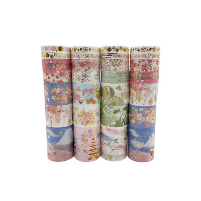 30 fitas de máscara adesivas de Washi Kawaii dos desenhos animados japoneses dos projetos 7pcs/Box para a decoração de Scrapbooking do jornal da bala
