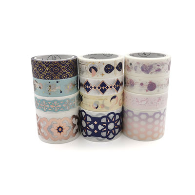O costume faz a fita colorida de papel impressa projeto de Washi para ofícios, embeleza jornais da bala, planejadores