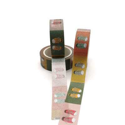 O papel de embrulho impresso feito sob encomenda Taiwan de DIY CMYK cortou a fita de papel da embalagem de Washi